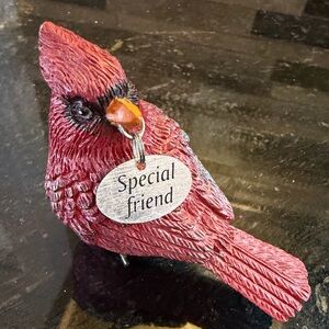 Red Cardinal Bird Figurine - Special Friend